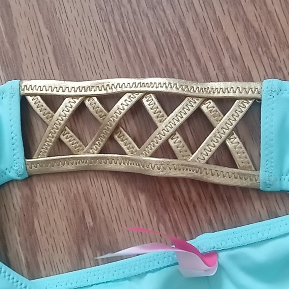 Victoria Secret Gladiator-style Aqua Bikini Set - Picture 3 of 4